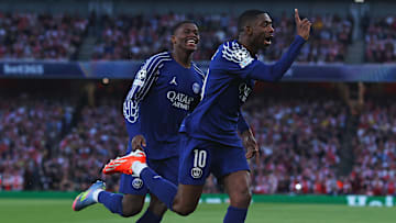 Ousmane Dembelé anotó un gol en el partido de ida de semifinales de la Champions League, entre el PSG y el Arsenal