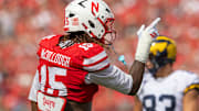 Nebraska linebacker Dasan McCullough was named an All-Big Ten Honorable Mention for his efforts in 2025. 