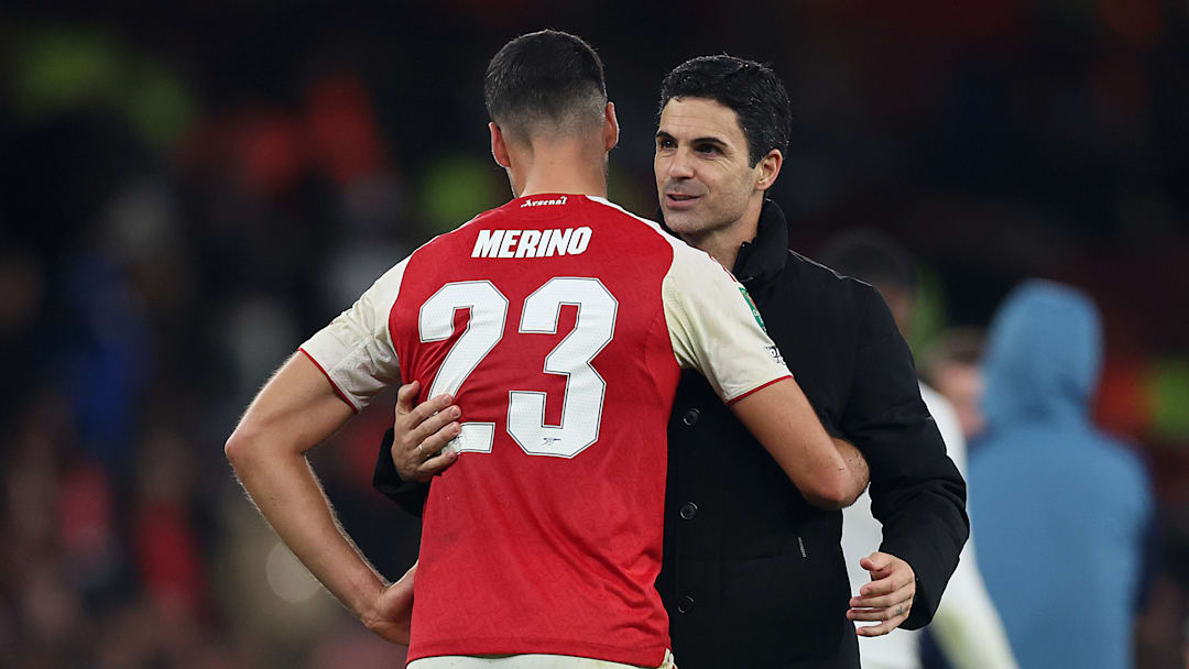 Mikel Arteta is very impressed with the efforts of Merino at Arsenal Mikel Arteta is very impressed with the efforts of Merino at Arsenal