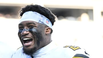 New Orleans Saints running back Devin Neal (24) 