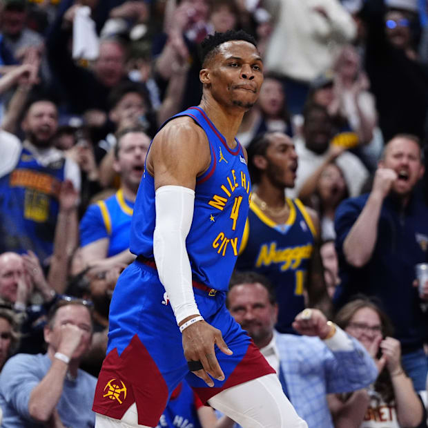 Denver Nuggets goalkeeper Russell Westbrook