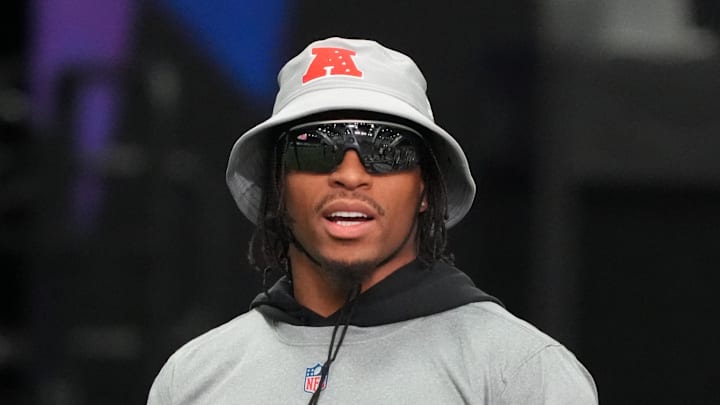 Indianapolis Colts running back Jonathan Taylor looks on