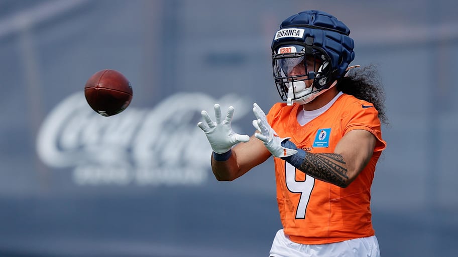 Talanoa Hufanga made the play of the day at Broncos training camp Friday, encapsulating how the new additions to Denver’s defense stand to make an major impact. | Isaiah J. Downing-Imagn Images
