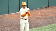 Tennessee baseball coach Josh Elander during the NCAA baseball game between Tennessee and Alabama in Knoxville, Tenn. on Sunday, April 17, 2022.Kns Us Base Alabama