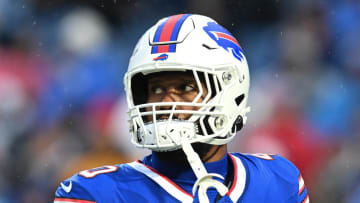 Dec 17, 2023; Orchard Park, NY;  Buffalo Bills linebacker Von Miller (40) warms up before a game against the Dallas Cowboys at Highmark Stadium. 