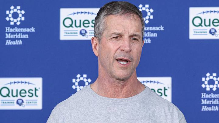 New York Giants head coach John Harbaugh