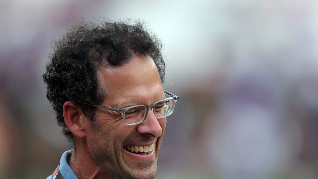 Colorado Rockies president of baseball operations Paul DePodesta laughing 