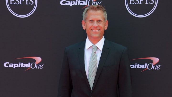 Television personality John Brenkus arrives for the 2018 ESPYS at Microsoft Theatre. 