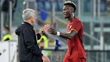 José Mourinho e Tammy Abraham 