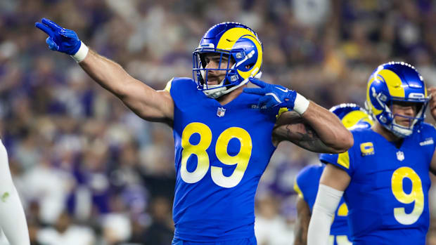 Los Angeles Rams tight end Tyler Higbee Los Angeles Rams tight end Tyler Higbee