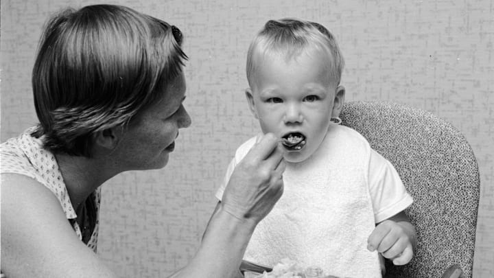 Mother Feeds Son Mother Feeds Son