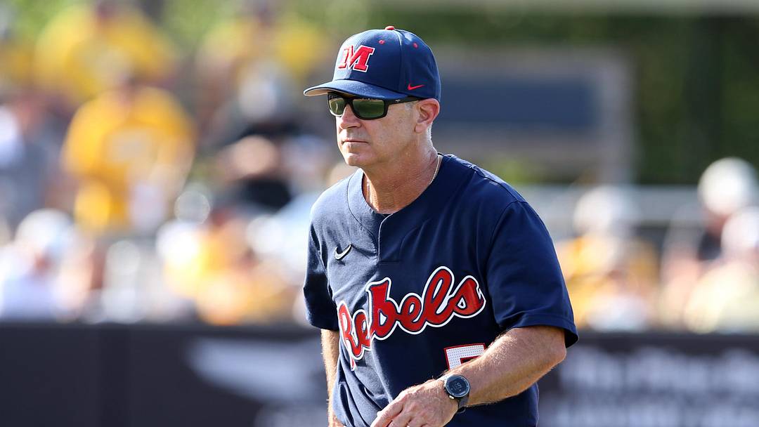 Ole Miss head coach Mike Bianco walks from the pitching mound as his team plays Southern Miss in Game 1 of a NCAA Super Regional Ole Miss head coach Mike Bianco walks from the pitching mound as his team plays Southern Miss in Game 1 of a NCAA Super Regional