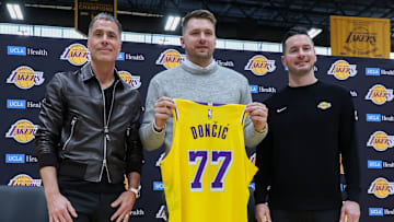 Luka Doncic, Rob Pelinka, JJ Redick