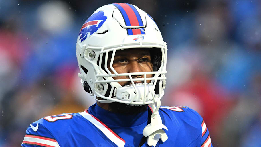 Bills linebacker Von Miller warms up before a game against the Dallas Cowboys at Highmark Stadium in 2023. | Mark Konezny-Imagn Images
