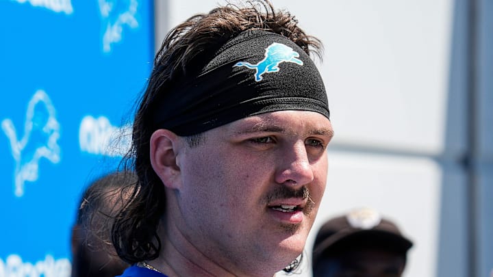 Detroit Lions offensive lineman Tate Ratledge (69). Detroit Lions offensive lineman Tate Ratledge (69).