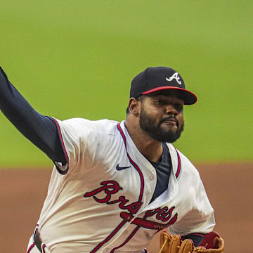 Atlanta Braves starting pitcher Reynaldo Lopez (40) pitches against the Colorado Rockies during the first inning at Truist Park on Sept 5.