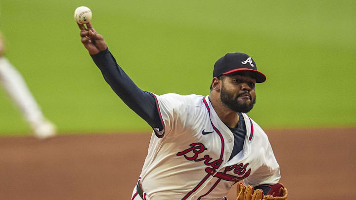 Atlanta Braves starting pitcher Reynaldo Lopez (40) pitches against the Colorado Rockies during the first inning at Truist Park on Sept 5.