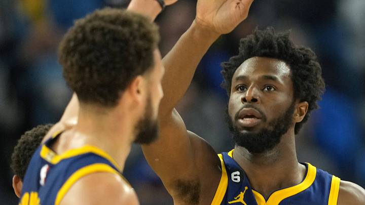 Andrew Wiggins and Klay Thompson are reunited at the Heat