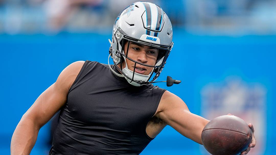 Carolina Panthers wide receiver Jalen Coker (18) during pregame warm ups before the NFC Wild Card Round game between the Carolina Panthers and the Los Angeles Rams at Bank of America Stadium. Mandatory Credit: Jim Dedmon-Imagn Images Carolina Panthers wide receiver Jalen Coker (18) during pregame warm ups before the NFC Wild Card Round game between the Carolina Panthers and the Los Angeles Rams at Bank of America Stadium. Mandatory Credit: Jim Dedmon-Imagn Images