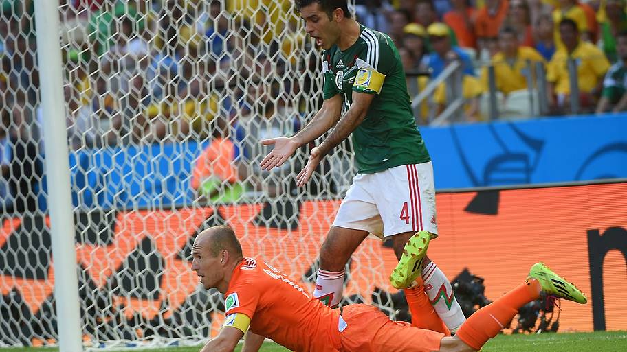 Rafael Marquez and Arjen Robben