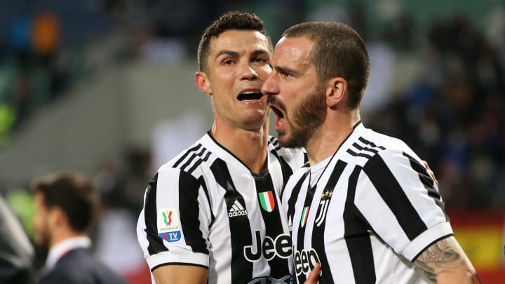 Cristiano Ronaldo and Leonardo Bonucci played together for Juventus for three years Cristiano Ronaldo and Leonardo Bonucci played together for Juventus for three years