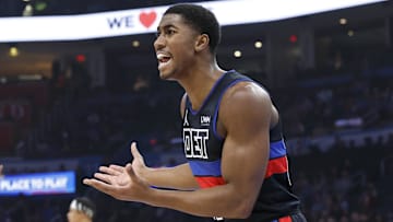 Oct 30, 2023; Oklahoma City, Oklahoma, USA; Detroit Pistons guard Jaden Ivey (23): Alonzo Adams-Imagn Images