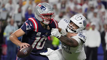 New England Patriots quarterback Drake Maye
