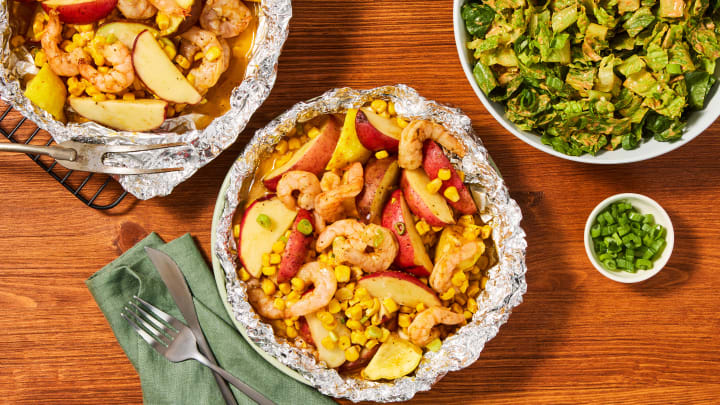 Grilled Old Bay Shrimp “Boil” Packets