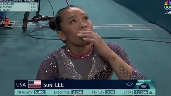 Suni Lee won the bronze medal in the women's all-around final on Thursday. 