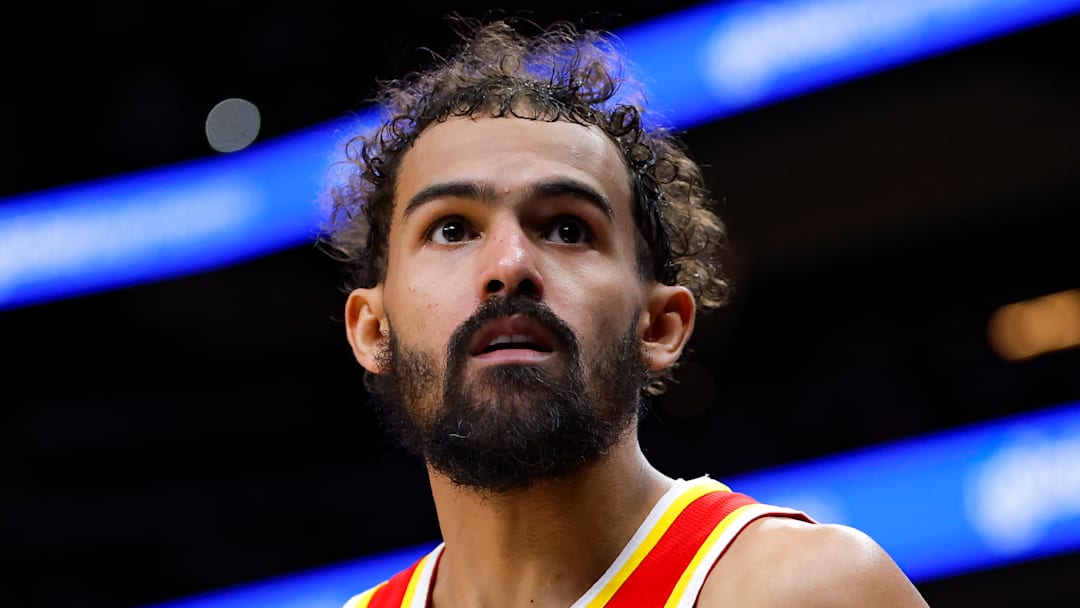 Trae Young looks into the distance