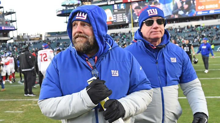 New York Giants head coach Brian Daboll walks off the field after loss to Philadelphia Eagles. New York Giants head coach Brian Daboll walks off the field after loss to Philadelphia Eagles.