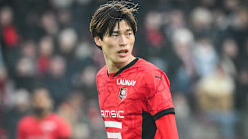 February 2, 2025, Rennes, France, France: Kyogo FURUHASHI of Rennes during the Ligue 1 match between Stade Rennais (Rennes) and Racing Club de Strasbourg at Roazhon Park on February 02, 2025 in Rennes, France. Rennes France - ZUMAm308 20250202_zsp_m308_007 Copyright: xMatthieuxMirvillex