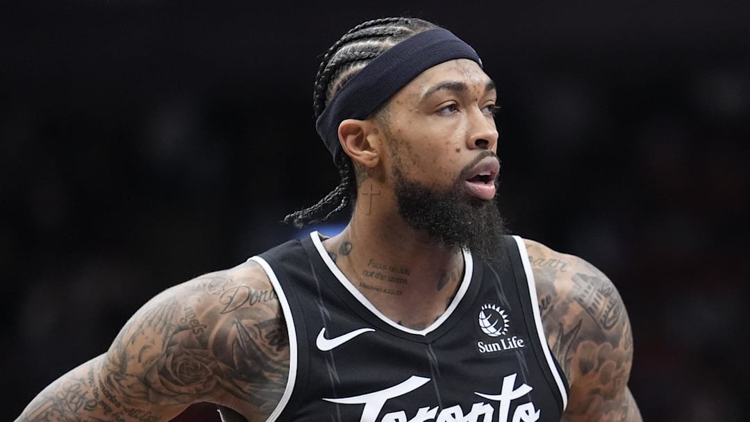 Toronto Raptors forward Brandon Ingram (3) during a break in the action against the Boston Celtics during the second half at Scotiabank Arena.