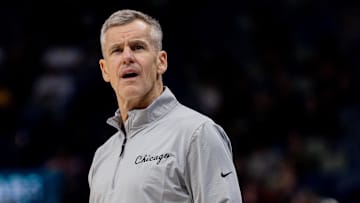 Nov 24, 2025; New Orleans, Louisiana, USA;  Chicago Bulls Head Coach Billy Donovan looks on against the New Orleans Pelicans during the second half at Smoothie King Center. Mandatory Credit: Stephen Lew-Imagn Images