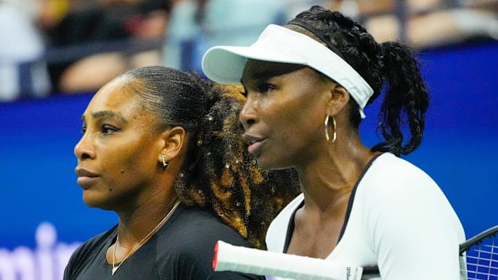 Serena Williams and Venus Williams compete at the 2022 U.S. Open.