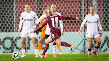 Vanessa Fudalla in Aktion - gegen ihren neuen Club Bayer Leverkusen?