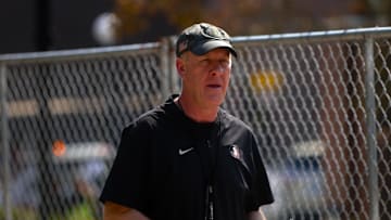 FSU football players walk into the first spring practice of the spring season on Wednesday, March 19, 2025
