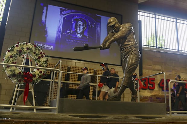 Hank Aaron statue at Truist Park