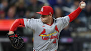 Apr 17, 2025; New York City, New York, USA; St. Louis Cardinals relief pitcher John King (47) delivers a pitch during the eighth inning against the New York Mets at Citi Field. Mandatory Credit: Vincent Carchietta-Imagn Images