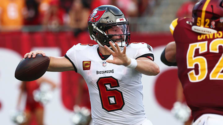 Mayfield was outstanding in Week 1, throwing for 289 yards and four touchdowns in the Buccaneers' 37-20 win over the Commanders.