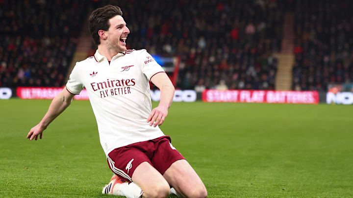 Declan Rice et Arsenal ont désormais 6 points d'avance sur Manchester City en tête de Premier League Declan Rice et Arsenal ont désormais 6 points d'avance sur Manchester City en tête de Premier League