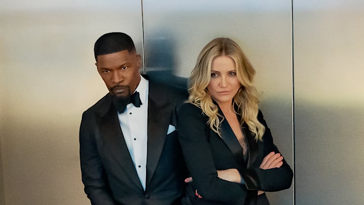 Back In Action. (L to R) Jamie Foxx as Matt and Cameron Diaz as Emily in Back In Action. Cr. John Wilson/Netflix © 2024.