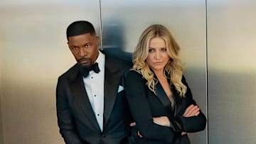 Back In Action. (L to R) Jamie Foxx as Matt and Cameron Diaz as Emily in Back In Action. Cr. John Wilson/Netflix © 2024.