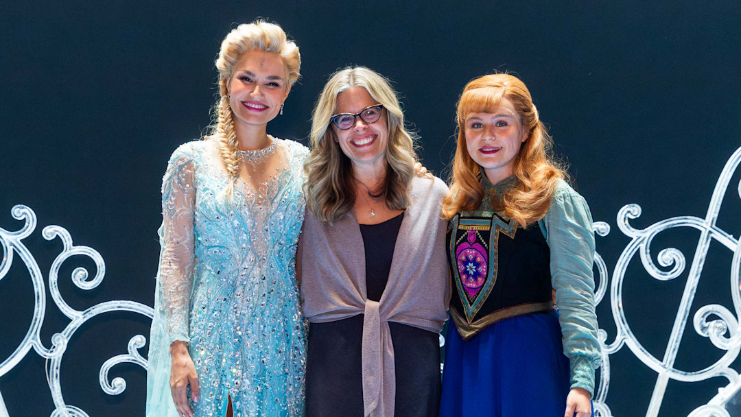 Jennifer Lee Visits The Cast Of "Frozen"