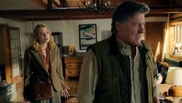 Virgin River. (L to R) Alexandra Breckenridge as Mel Monroe, John Allen Nelson as Everett Reed in episode 601 of Virgin River