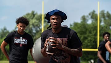 Bryce Underwood, 17, a freshman quarterback at the University of Michigan and the nation’s No. 1 recruit in the 2025 class, participates in a private workout in Detroit on Saturday, June 21, 2025.