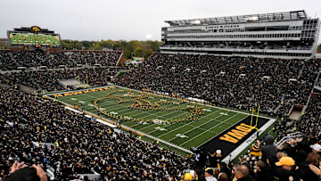 Iowa Hawkeyes fans fill the stadium for a football game against the Minnesota Golden Gophers Oct. 25, 2025 at Kinnick Stadium in Iowa City, Iowa.