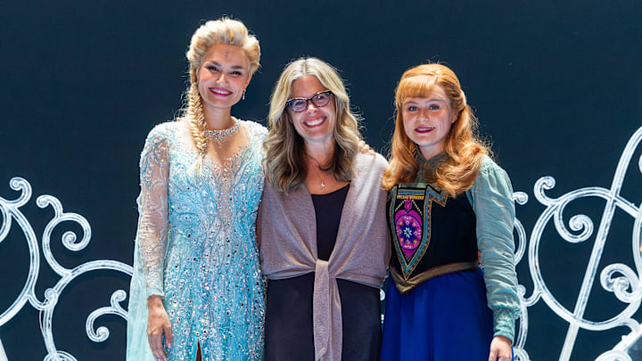 Jennifer Lee Visits The Cast Of "Frozen"
