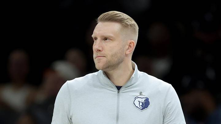 Mar 9, 2026; Brooklyn, New York, USA; Memphis Grizzlies head coach Tuomas Iisalo coaches against the Brooklyn Nets during the second quarter at Barclays Center. Mandatory Credit: Brad Penner-Imagn Images