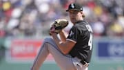 Chicago White Sox pitcher Jonathan Cannon throws against the Boston Red Sox at Fenway Park. 